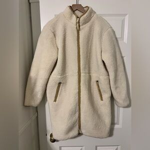 Women's Cream Sherpa Coat